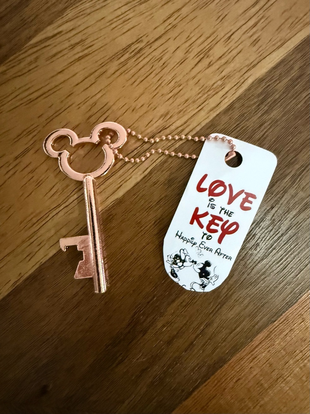 Mickey Mouse Key Shaped Bottle Opener - Rose Gold Color Skeleton Key Chain Love